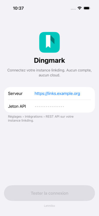 Écran de connexion